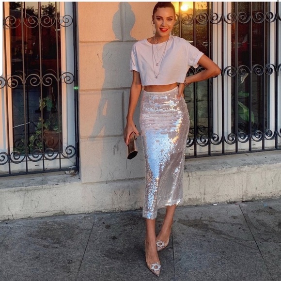 Zara Skirts Zara Nwt Sequins Skirt Poshmark